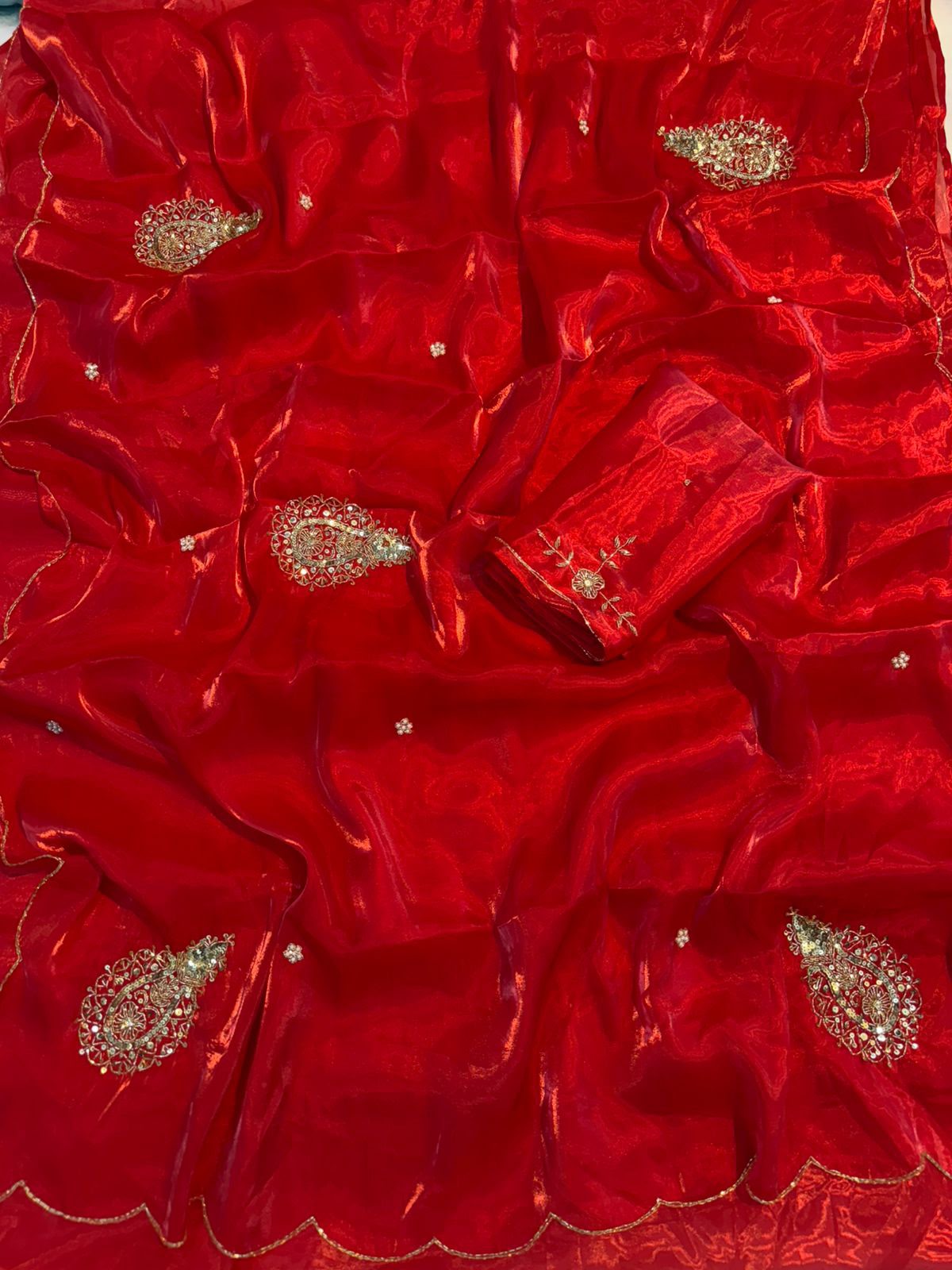 SHANAYA -  SATIN TISSUE ORGANZA  SAREE