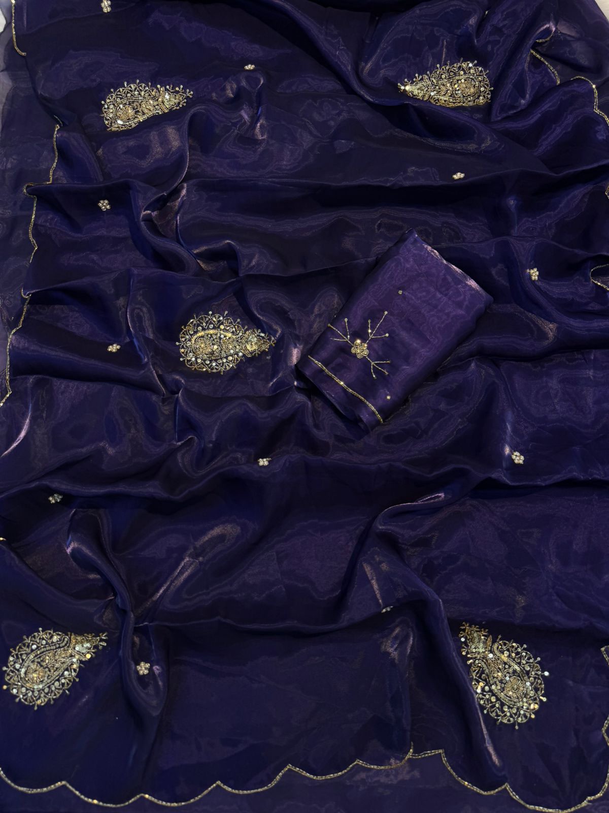 SHANAYA -  SATIN TISSUE ORGANZA  SAREE