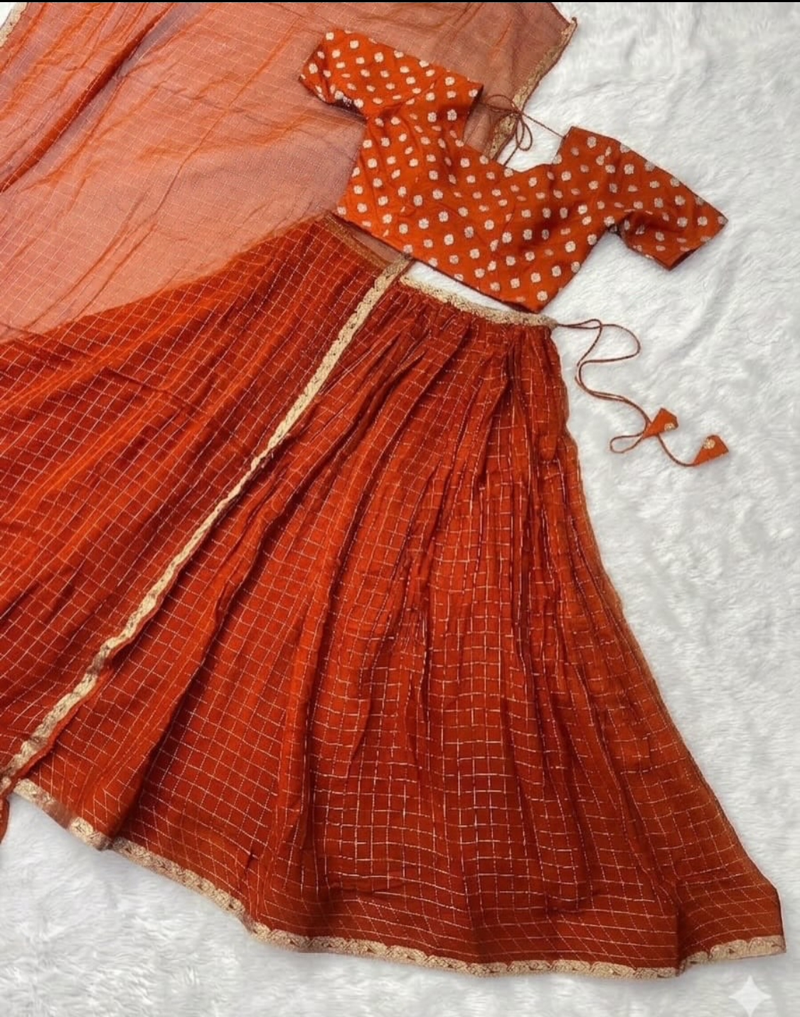 KAAVYA -VISCOSE GEORGETTE LEHENGA (FULLY STITCHED )