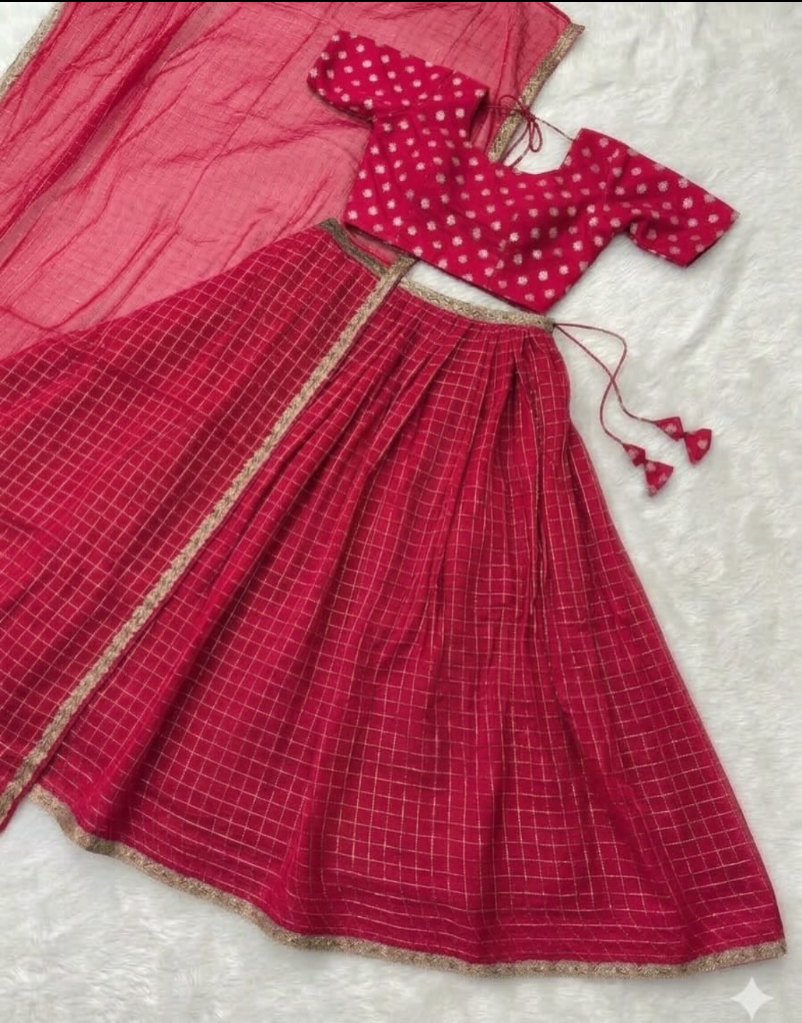KAAVYA -VISCOSE GEORGETTE LEHENGA (FULLY STITCHED )