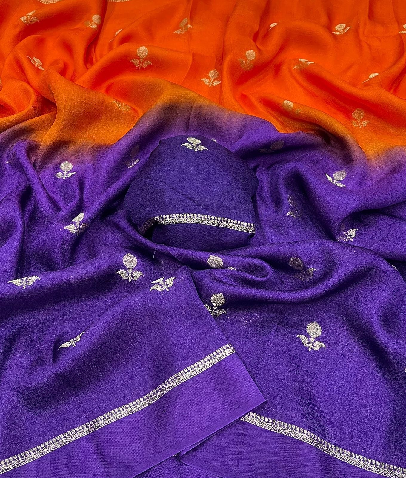 RIJUNA - VISCOSE KHADI SILK SAREE