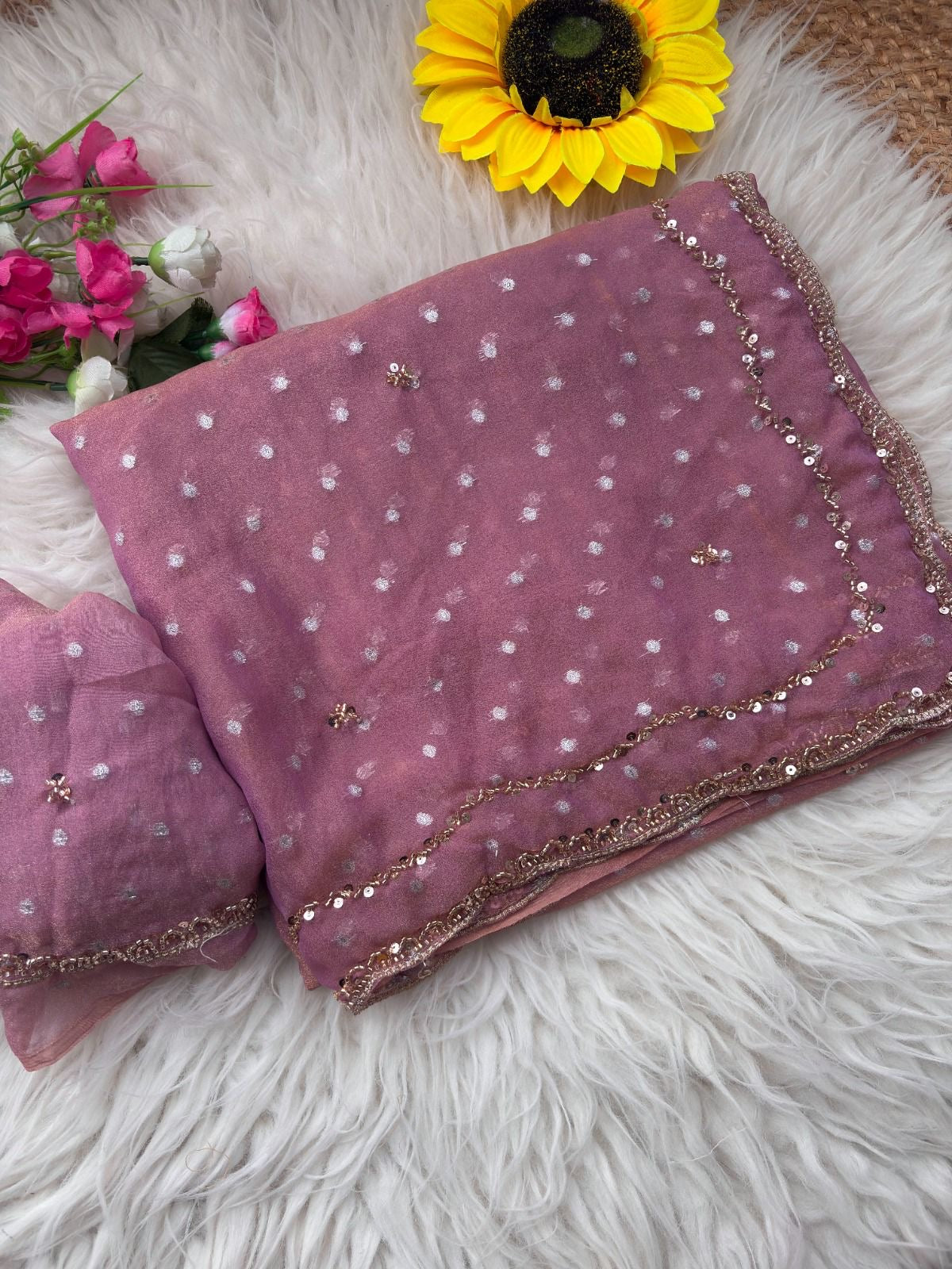 Kushal - Pure Soft Butti Silk Beads Work
