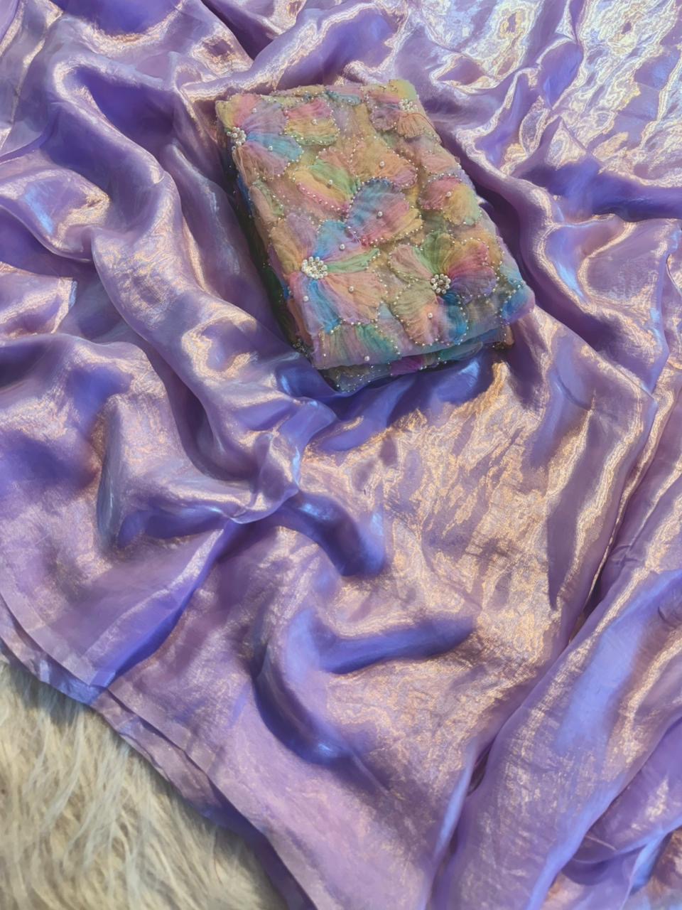 AMOHA 2 - SOFT FANDY SATIN SILK SAREE
