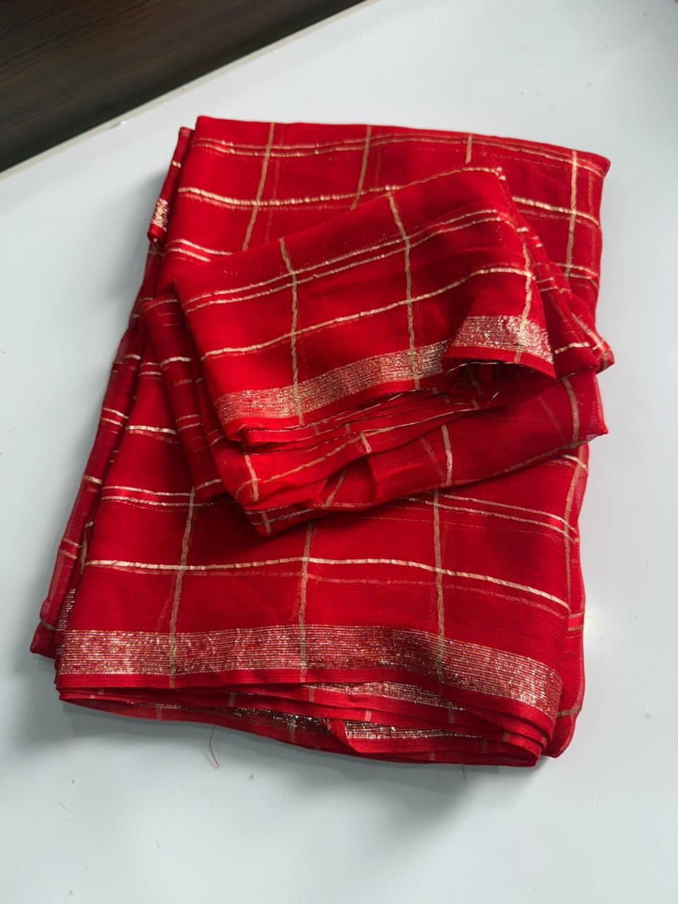 SOFIYA- ZARI CHEK - VISCOSE GEORGETTE SAREE