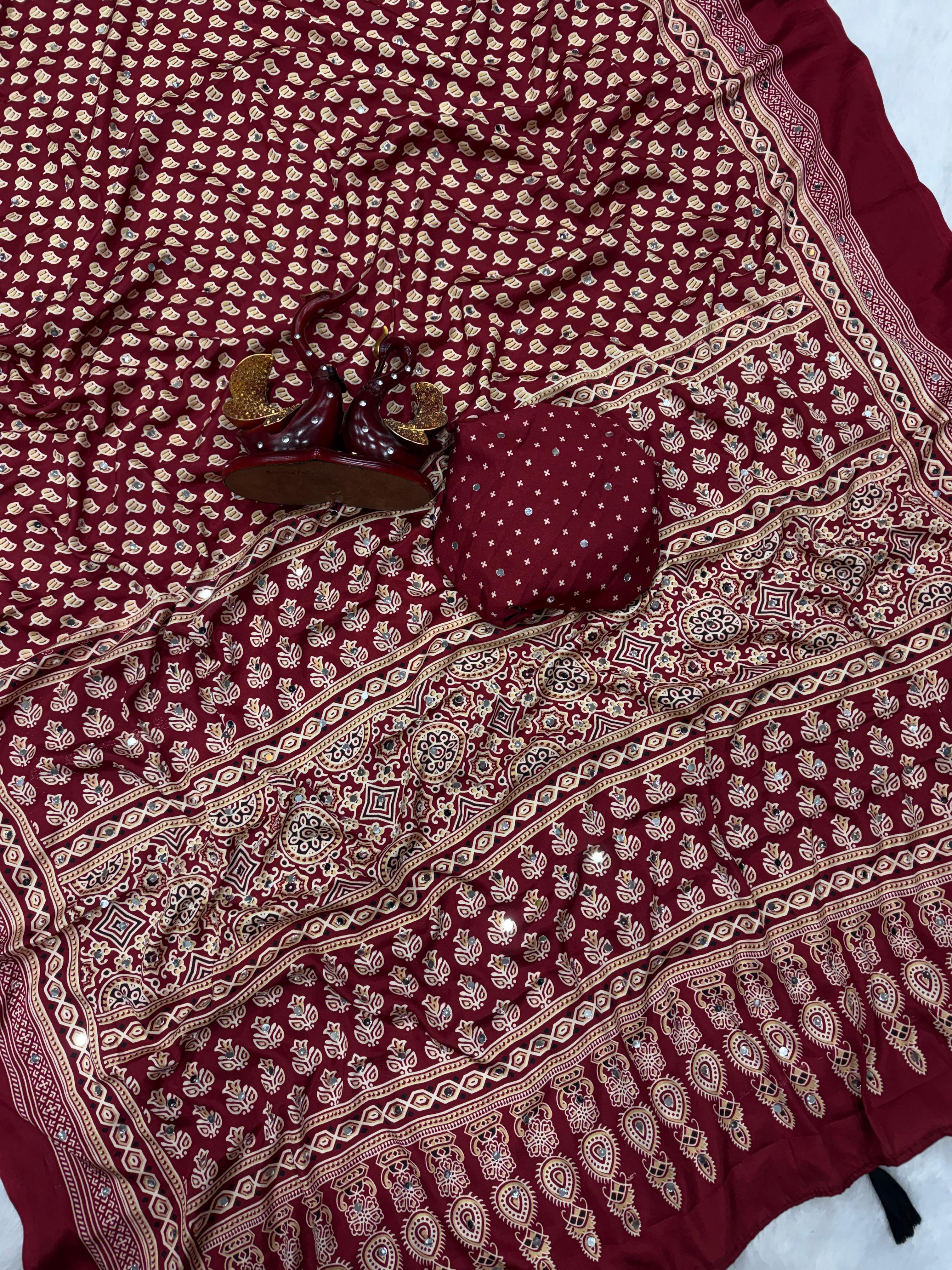 NISHA - Ajrakh Mirror Work