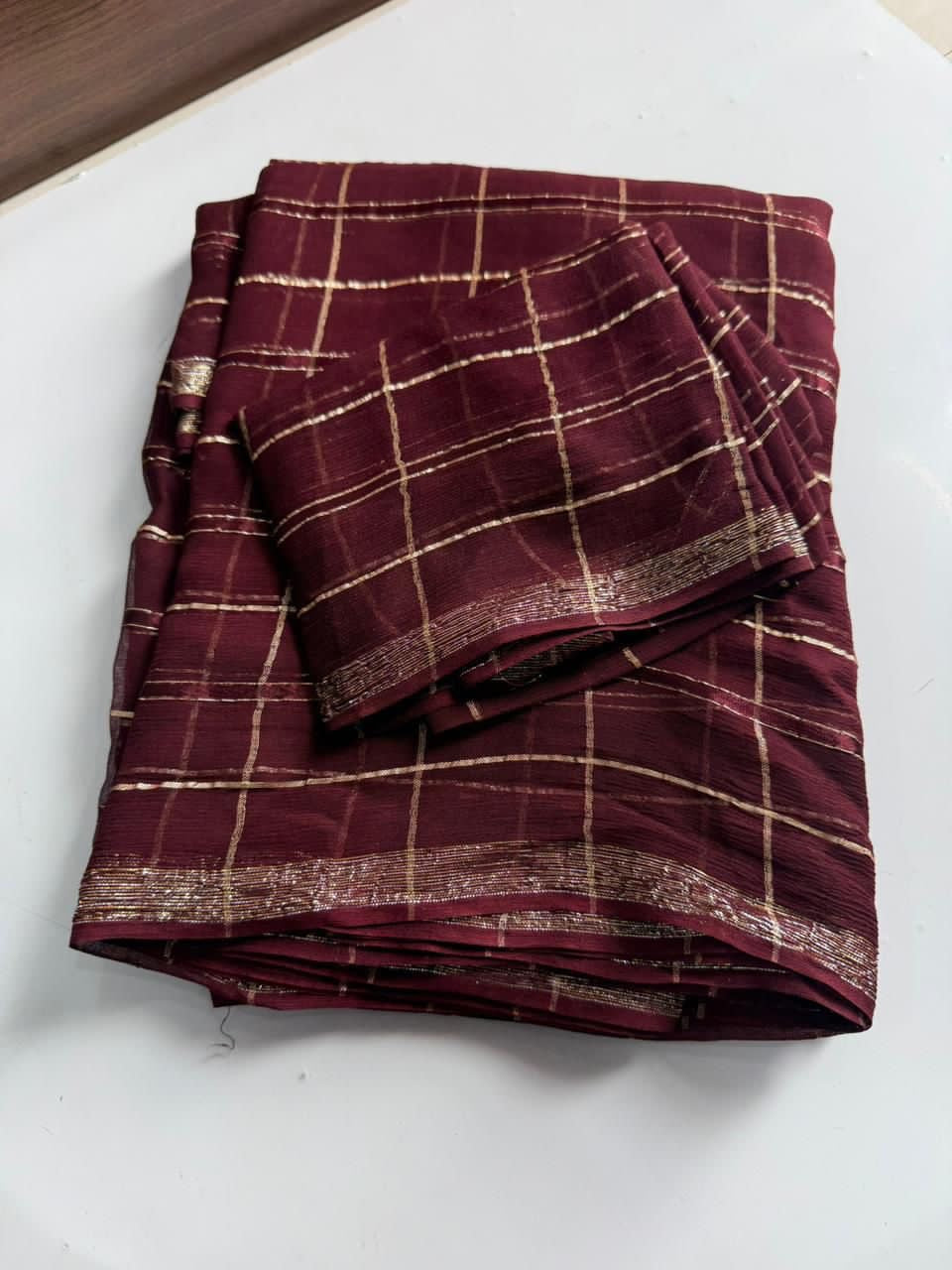 SOFIYA- ZARI CHEK - VISCOSE GEORGETTE SAREE