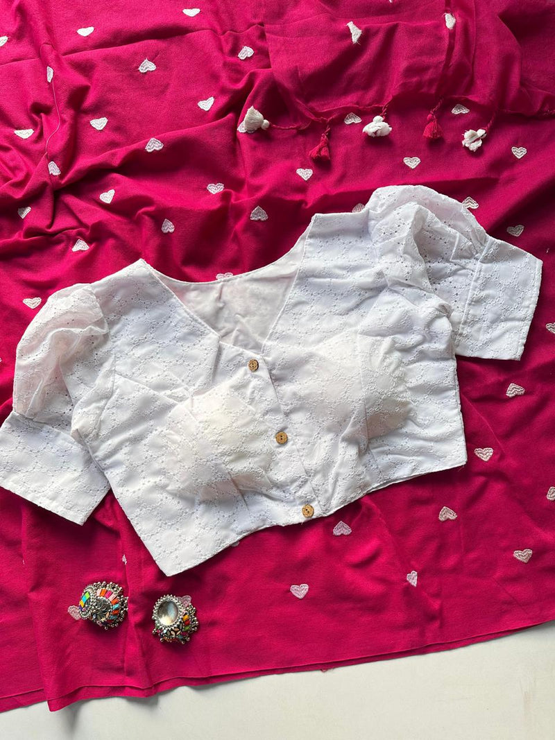 KAVYANI-KHADI COTTON SAREE WITH HAKOBA BLOUSE