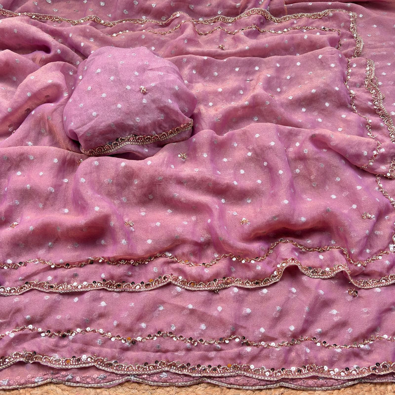 Kushal - Pure Soft Butti Silk Beads Work