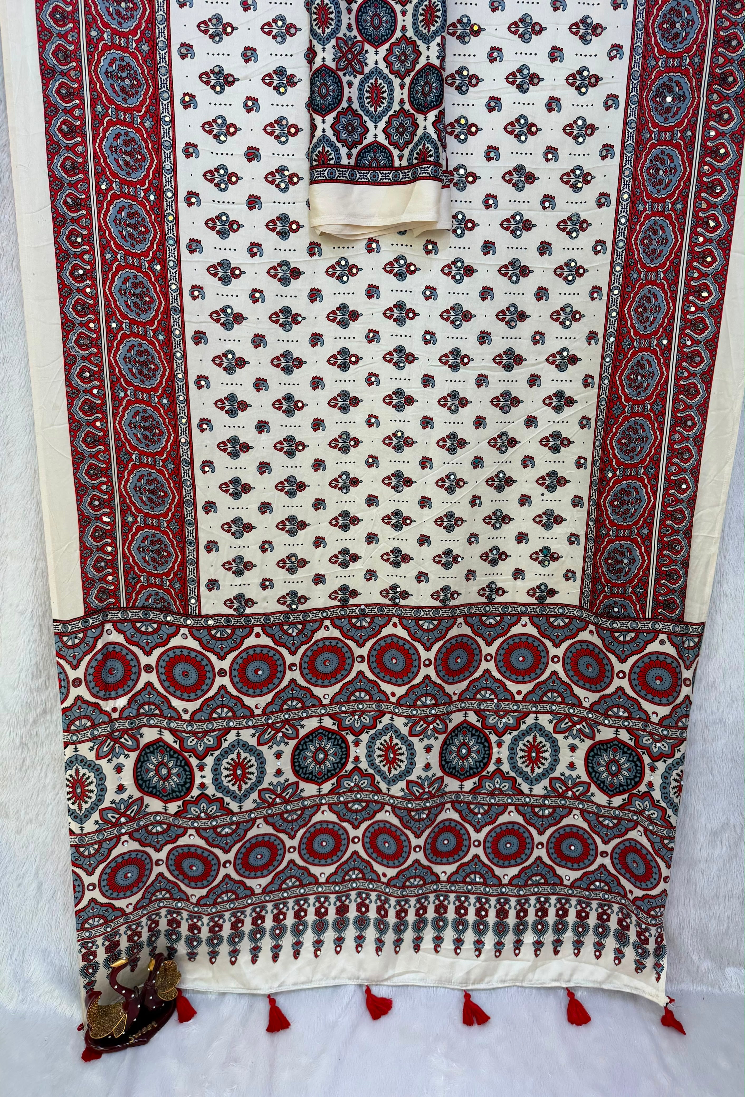 KANIHA- AJRAKH MIRROR WORK
