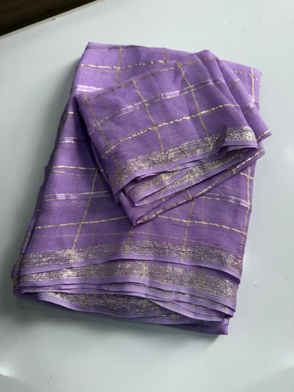 SOFIYA- ZARI CHEK - VISCOSE GEORGETTE SAREE