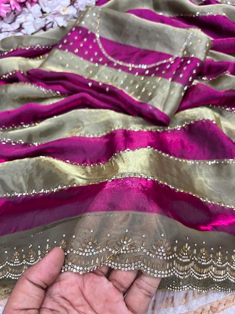 JIVIKA" - SPACE SILK JARKHAN WORK